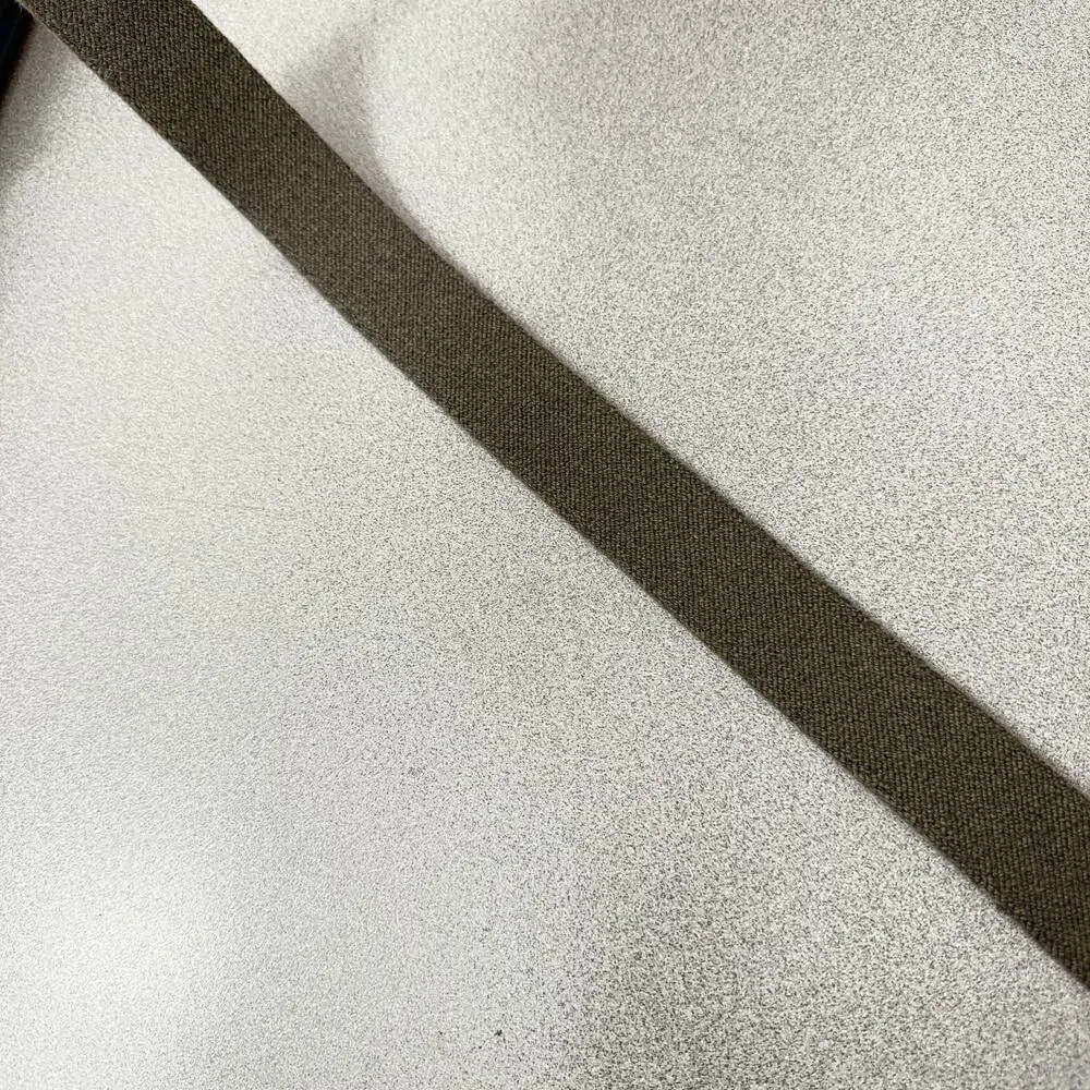 Banana Republic Cotton Leather Belt Mens 36 Olive Black Metal Buckle 1.5in Prep - Picture 4 of 8